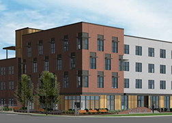 Rendering of large 5 story building